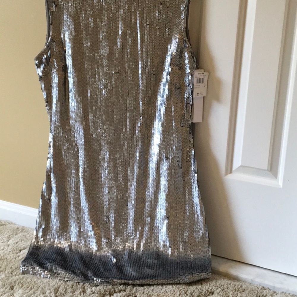 Silver sequin dress
